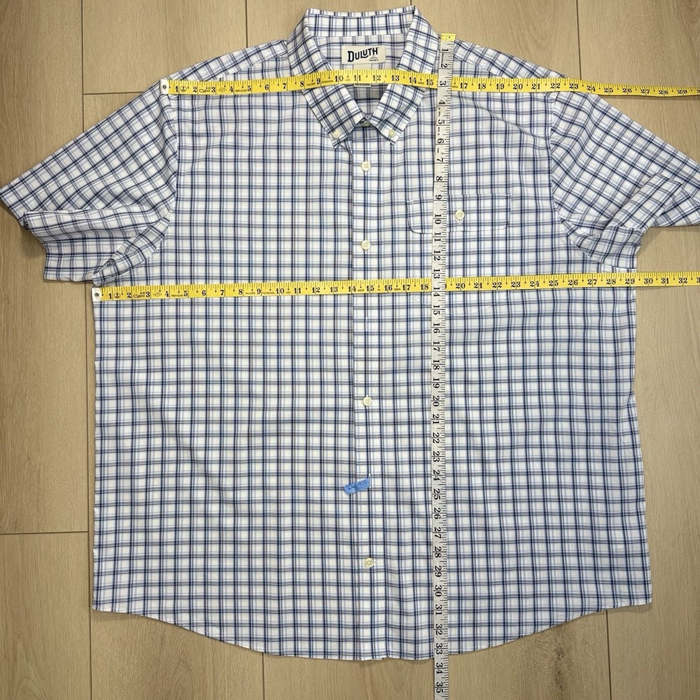 Duluth Trading Co Men's Plaid Short Sleeve Button Down Shirt 2XL Relaxed Fit - Picture 6 of 7